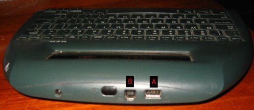 Photo showing the USB ports